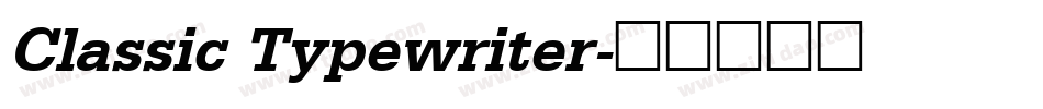 Classic Typewriter字体转换